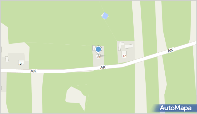 Wiersze, Armii Krajowej, 13, mapa Wiersze
