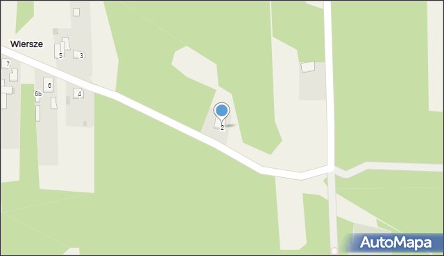 Wiersze, Armii Krajowej, 2, mapa Wiersze
