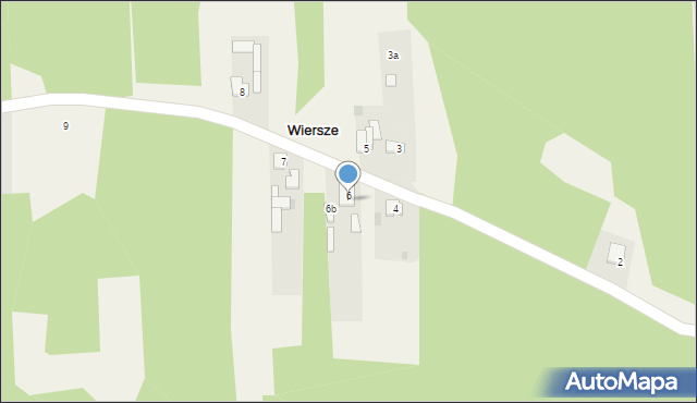 Wiersze, Armii Krajowej, 6a, mapa Wiersze