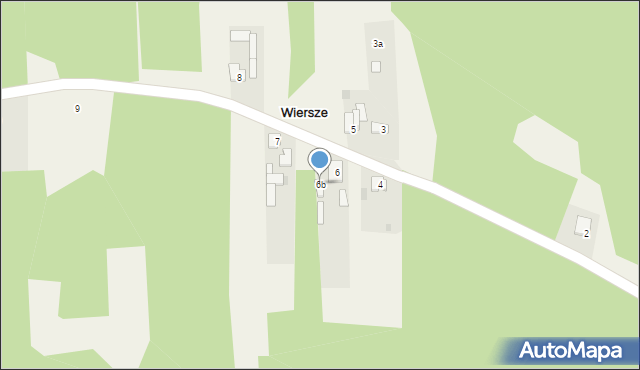 Wiersze, Armii Krajowej, 6b, mapa Wiersze