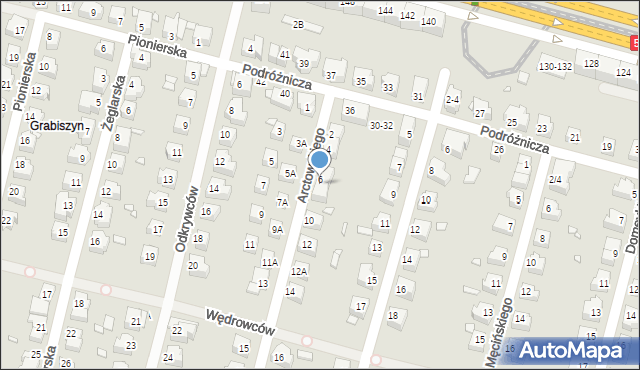 Wrocław, Arctowskiego Henryka, 6-8, mapa Wrocławia