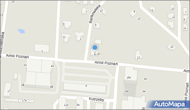 Września, Armii Poznań, 5, mapa Wrześni