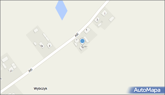 Wybczyk, Armii Krajowej, 7a, mapa Wybczyk