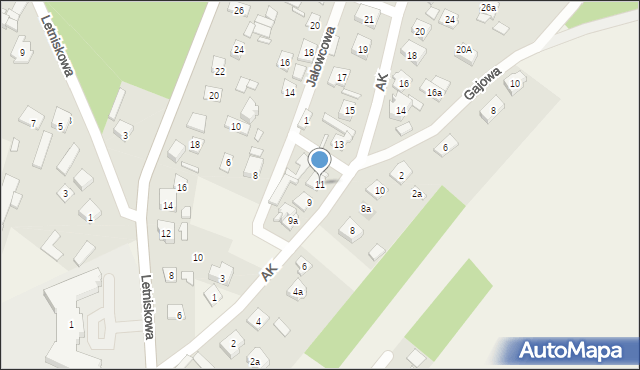 Zagościniec, Armii Krajowej, 11, mapa Zagościniec