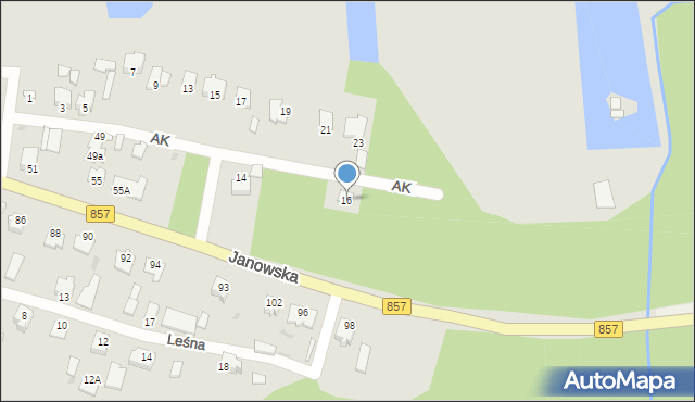 Zaklików, Armii Krajowej, 16, mapa Zaklików