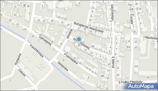 Złocieniec, Armii Polskiej, 23, mapa Złocieniec