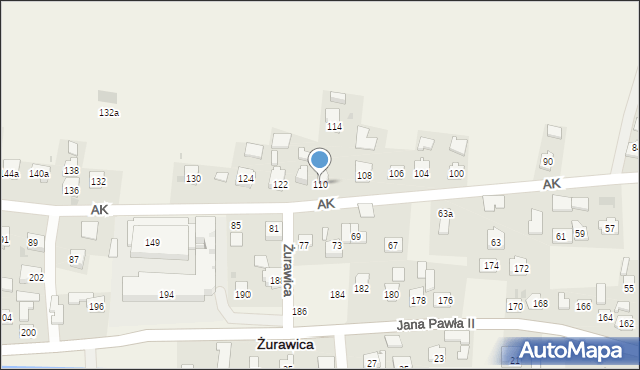 Żurawica, Armii Krajowej, 110, mapa Żurawica