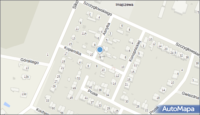 Aleksandrów Kujawski, Asnyka Adama, 9, mapa Aleksandrów Kujawski