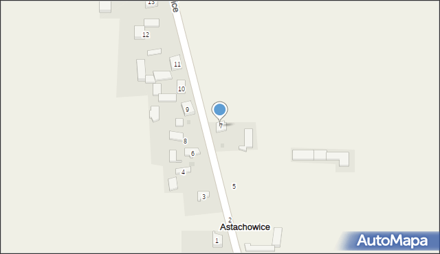 Astachowice, Astachowice, 7, mapa Astachowice