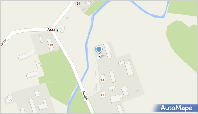 Asuny, Asuny, 15, mapa Asuny