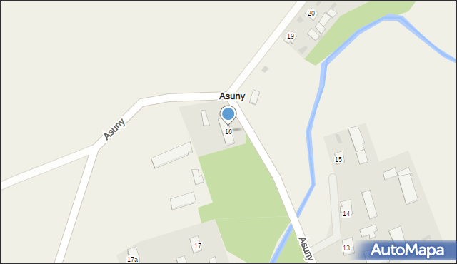 Asuny, Asuny, 16, mapa Asuny