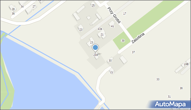 Bąkówka, Asfaltowa, 21b, mapa Bąkówka