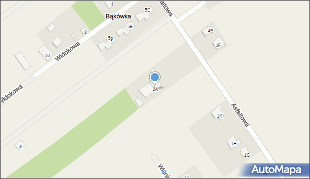 Bąkówka, Asfaltowa, 2A, mapa Bąkówka