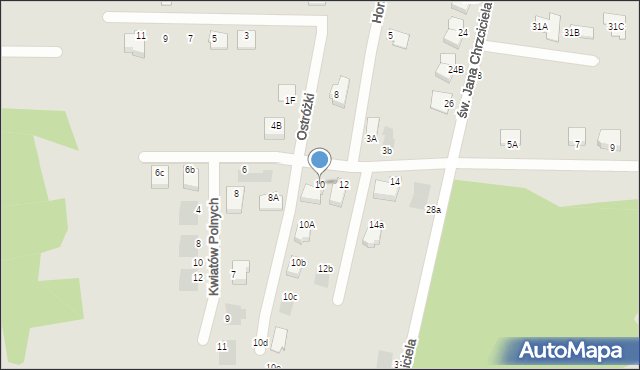 Białystok, Astrów, 10, mapa Białegostoku