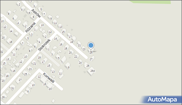 Bytom, Astrów, 25, mapa Bytomia