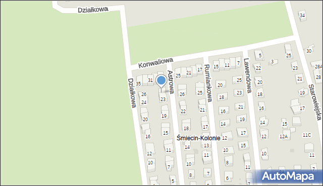 Ciechanów, Astrowa, 25, mapa Ciechanów