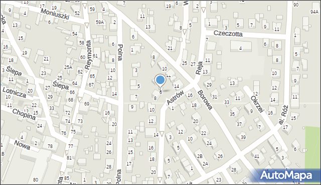 Czeladź, Astrów, 6, mapa Czeladź