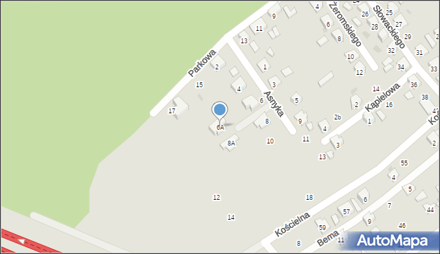 Gogolin, Asnyka Adama, 6A, mapa Gogolin