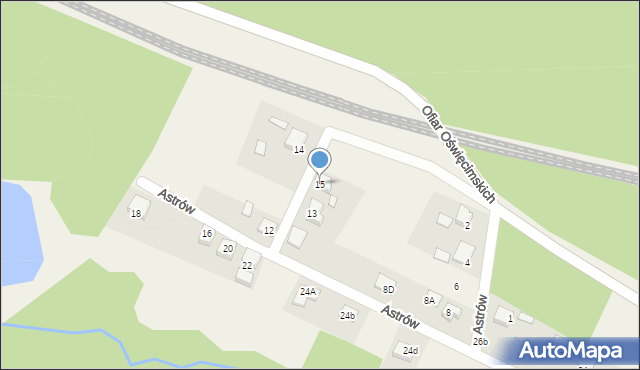 Górki Śląskie, Astrów, 15, mapa Górki Śląskie