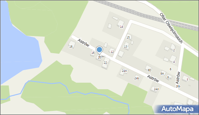 Górki Śląskie, Astrów, 20, mapa Górki Śląskie