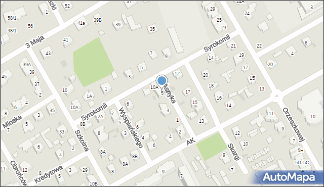 Grodzisk Mazowiecki, Asnyka Adama, 5, mapa Grodzisk Mazowiecki