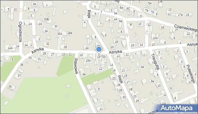 Jaworzno, Asnyka Adama, 13a, mapa Jaworzno