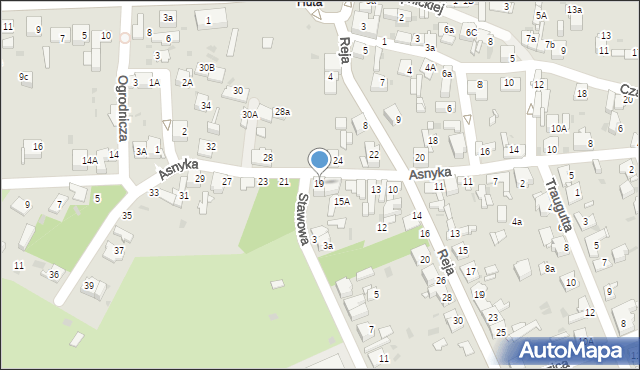 Jaworzno, Asnyka Adama, 19, mapa Jaworzno