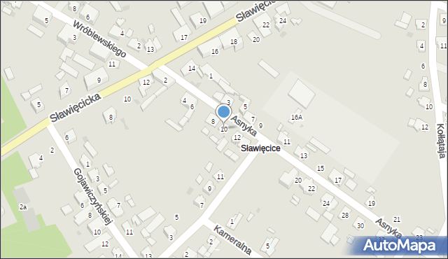 Kędzierzyn-Koźle, Asnyka Adama, 10, mapa Kędzierzyna-Koźle