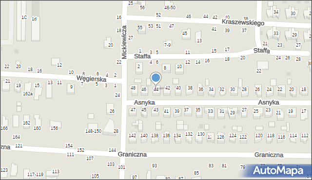 Kraśnik, Asnyka Adama, 44, mapa Kraśnik