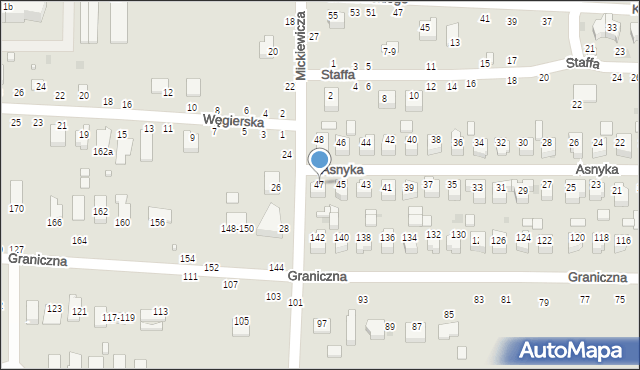 Kraśnik, Asnyka Adama, 47, mapa Kraśnik