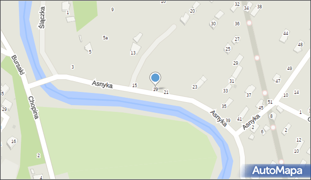 Krosno, Asnyka Adama, 19, mapa Krosna