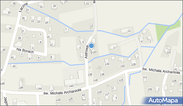 Leśna, Astrowa, 2, mapa Leśna