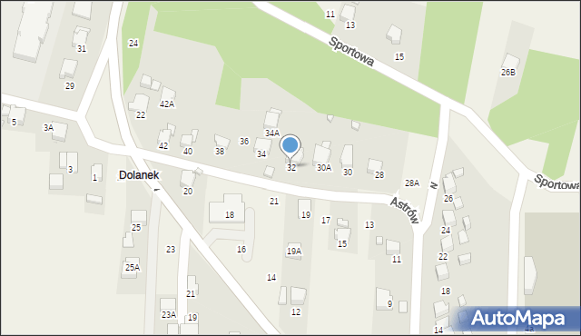 Marklowice, Astrów, 32, mapa Marklowice