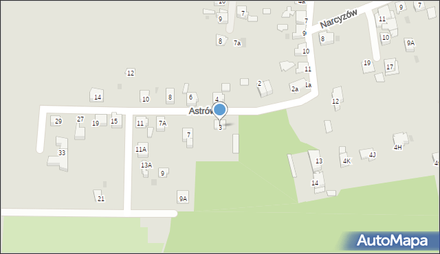 Mikołów, Astrów, 3, mapa Mikołów