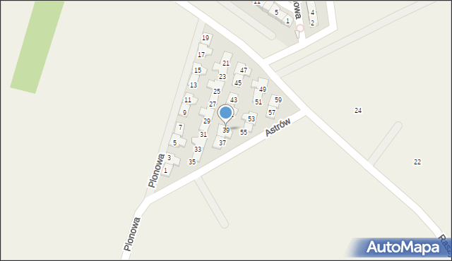 Nowa Wola, Astrów, 39, mapa Nowa Wola