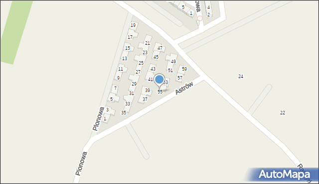 Nowa Wola, Astrów, 55, mapa Nowa Wola