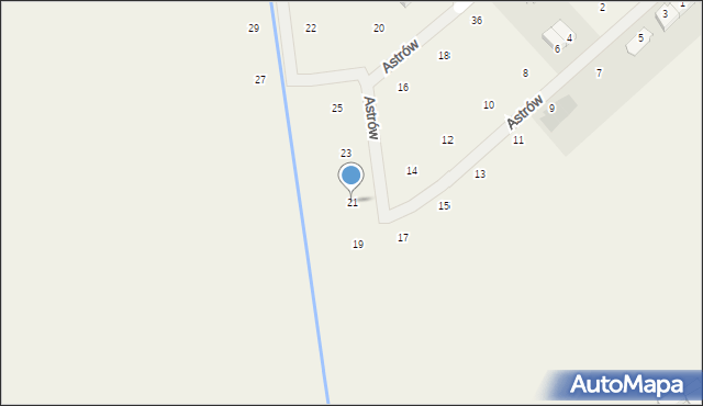 Nowe Bielice, Astrów, 21, mapa Nowe Bielice