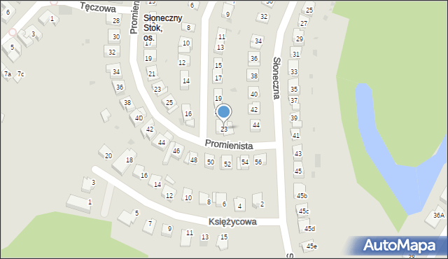 Olsztyn, Astronomów, 23, mapa Olsztyna