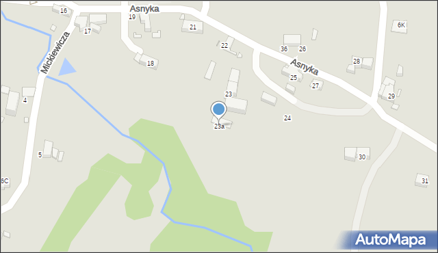 Olszyna, Asnyka Adama, 23a, mapa Olszyna