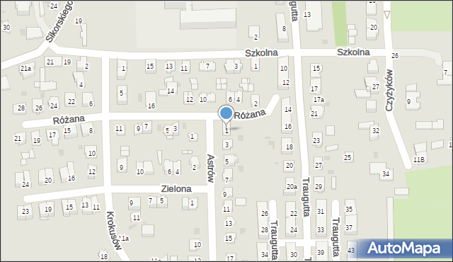 Pyskowice, Astrów, 1, mapa Pyskowice