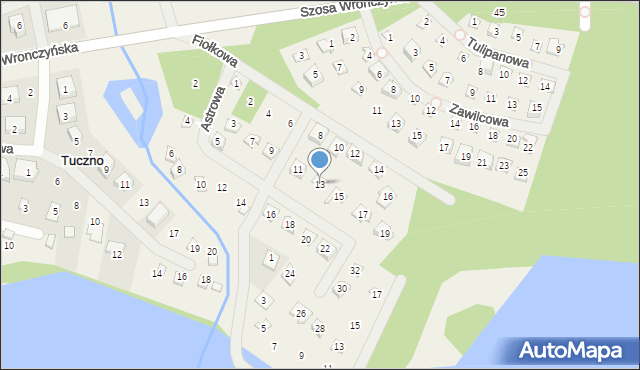 Stęszewko, Astrowa, 13, mapa Stęszewko