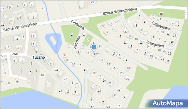 Stęszewko, Astrowa, 9, mapa Stęszewko