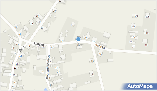 Szczaniec, Asnyka Adama, 6a, mapa Szczaniec