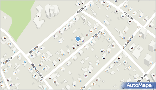 Tarnowskie Góry, Astrów, 12, mapa Tarnowskie Góry