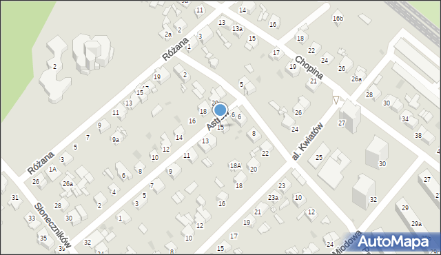 Tarnowskie Góry, Astrów, 15, mapa Tarnowskie Góry