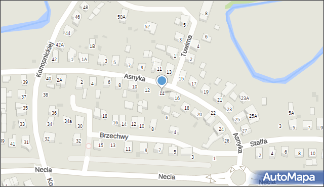 Wejherowo, Asnyka Adama, 14, mapa Wejherowo