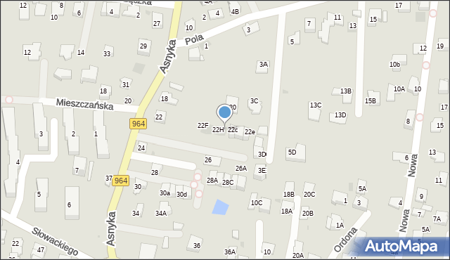 Wieliczka, Asnyka Adama, 22b, mapa Wieliczka