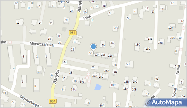 Wieliczka, Asnyka Adama, 22G, mapa Wieliczka