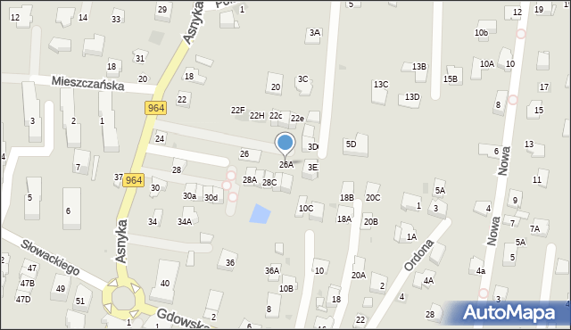 Wieliczka, Asnyka Adama, 26A, mapa Wieliczka