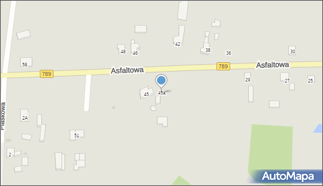 Woźniki, Asfaltowa, 45a, mapa Woźniki